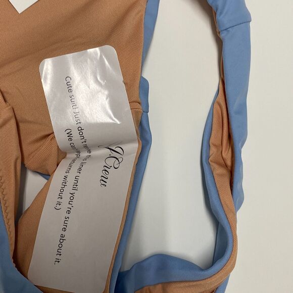 J Crew Swimsuit Womens XS Blue Bikini Bottom Cheeky Curved Waist Beach BC125 - Picture 4 of 7